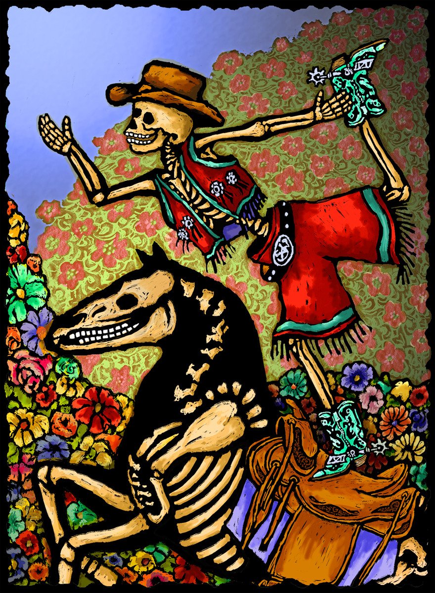 Cowgirl - Dia De Los Muertos #2116