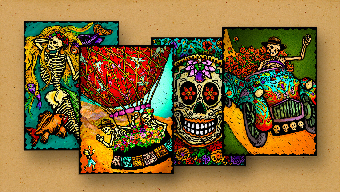 Day of the Dead Magnets 4 each of 20 Styles