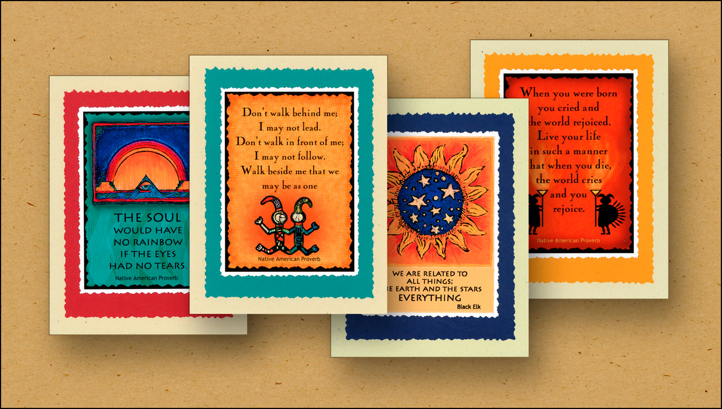 Native American Cards 6 each of 24 Styles